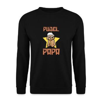 Dog Poodle Daddy - Unisex Sweatshirt - black - Front - Alina (178cm) & Michal (187cm)
