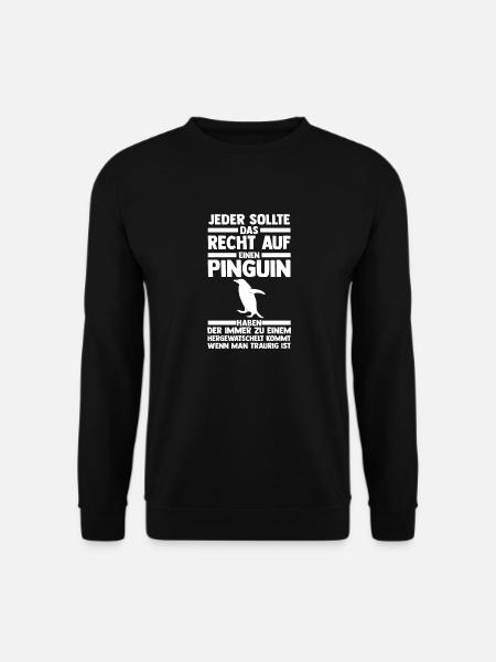 Tiermotiv Pinguin - Unisex Pullover - Schwarz