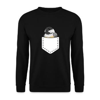 Observation des oiseaux mésanges - Sweat-shirt Unisexe - noir - Devant - Alina (178cm) & Michal (187cm)
