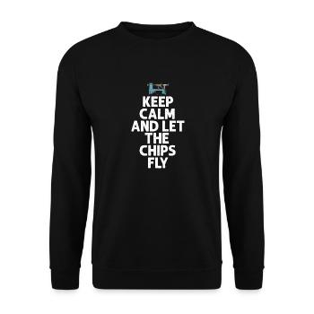 Woodturning Woodturning Wood Lathe Lathe - Unisex Sweatshirt - black - Front - Alina (178cm) & Michal (187cm)