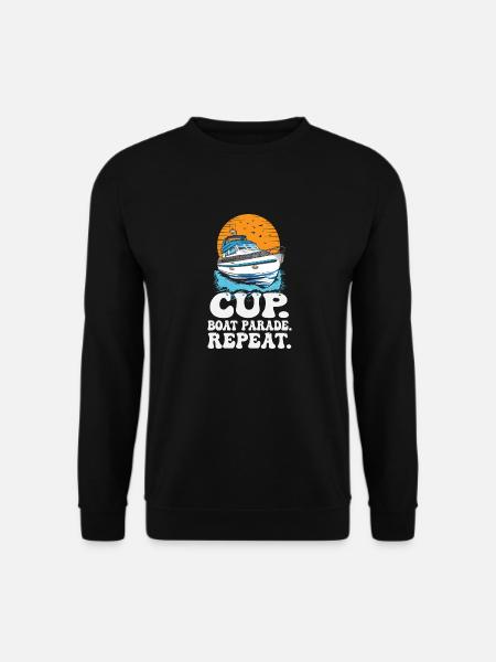 Motorboating Drinking Party Cup Boat Parade - Unisex Pullover - Schwarz