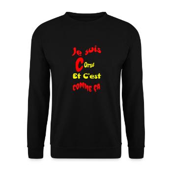 Je suis corse - Sweat-shirt Unisexe - noir - Devant - Alina (178cm) & Michal (187cm)