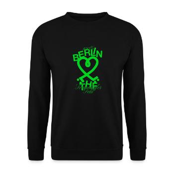 Tempelhofer Feld skater - Unisex Pullover - Schwarz - Vorne - Alina (178cm) & Michal (187cm)