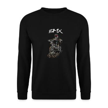 BMX - Unisex Sweatshirt - black - Front - Alina (178cm) & Michal (187cm)