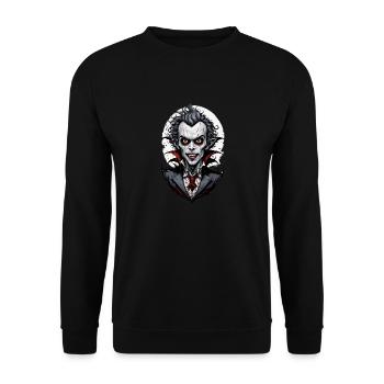 un vampire souriant 1 - Sweat-shirt Unisexe - noir - Devant - Alina (178cm) & Michal (187cm)