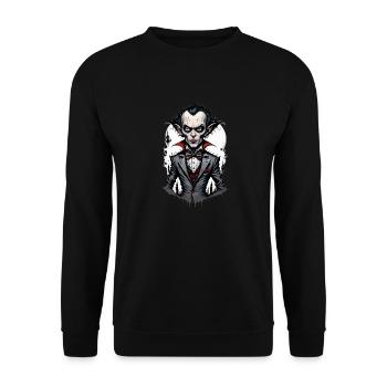 un vampire à grosse tête 5 - Sweat-shirt Unisexe - noir - Devant - Alina (178cm) & Michal (187cm)