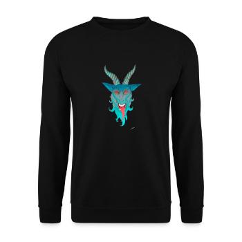 DÄMON - Unisex Pullover - Schwarz - Vorne - Alina (178cm) & Michal (187cm)