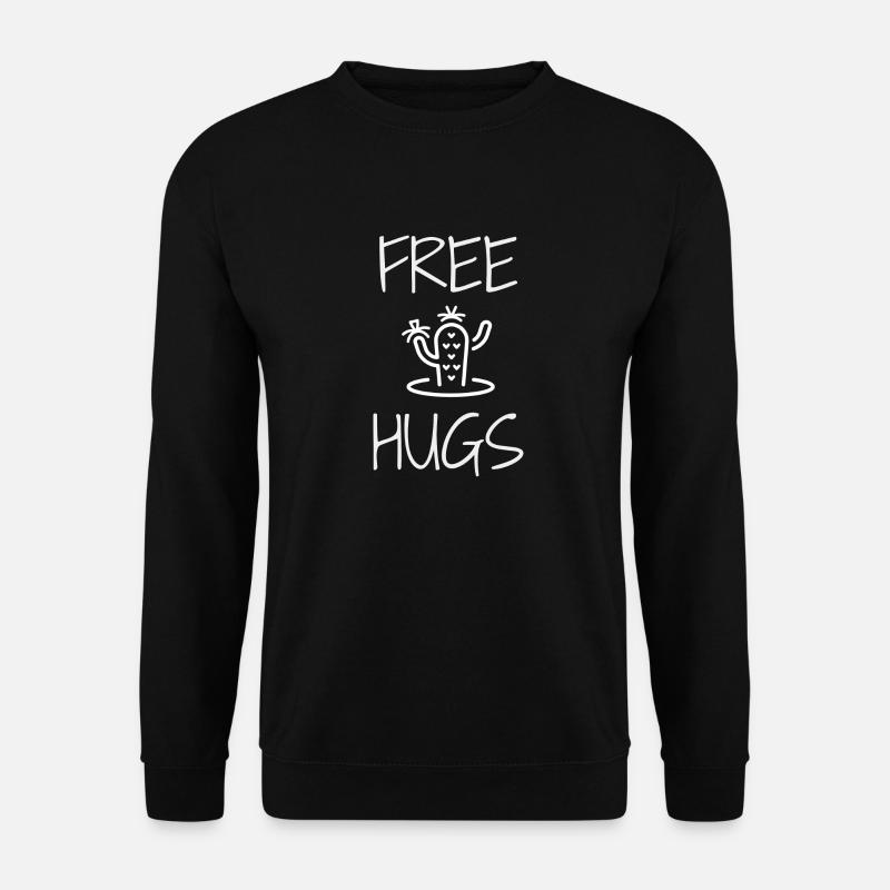 FREE HUGS Cactus - Unisex Sweatshirt - black