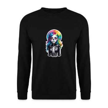 Halloween - Rock & Rainbow - Unisex Sweatshirt - black - Front - Alina (178cm) & Michal (187cm)