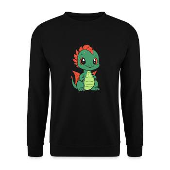 Baby Dragon - Unisex Sweatshirt - black - Front - Alina (178cm) & Michal (187cm)