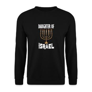 Jewish Candlebrum Menorah Hanukkah Jew Religion - Unisex Sweatshirt - black - Front - Alina (178cm) & Michal (187cm)