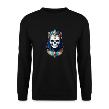 Pharaoh- Mummy - Egypt - Unisex Sweatshirt - black - Front - Alina (178cm) & Michal (187cm)