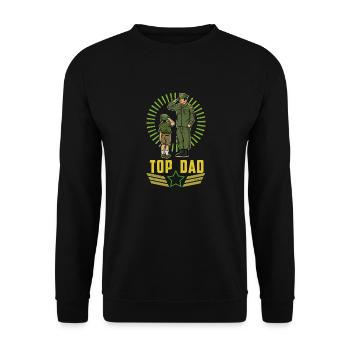 Top Dad Top Dad Father's Day Military Soldiers - Unisex Sweatshirt - black - Front - Alina (178cm) & Michal (187cm)
