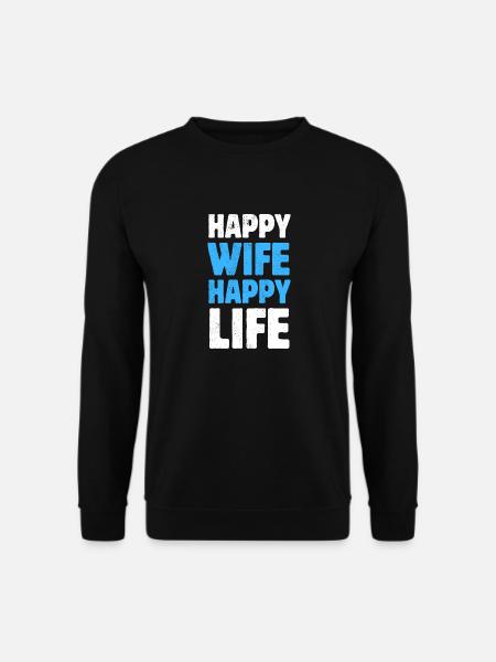 Femme Heureuse Vie Heureuse - Sweat-shirt Unisexe - noir