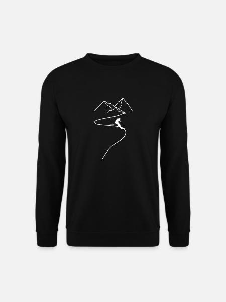 Ski fahren Ski Motiv für Schi Fahrer Schifahrer - Unisex Pullover - Schwarz
