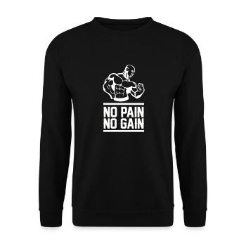 Musculation Bodybuilder Fitness - Sweat-shirt Unisexe - noir - Devant - Alina (178cm) & Michal (187cm)