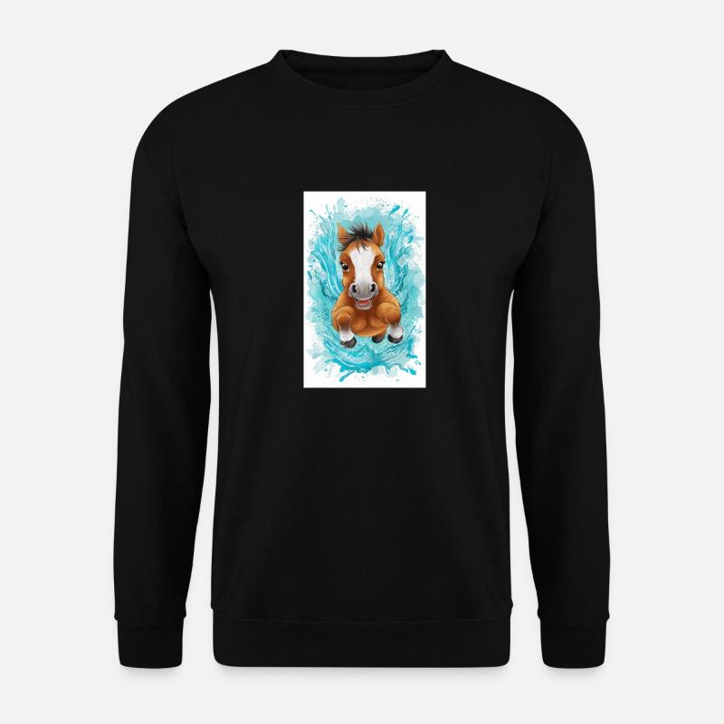 Small Floating Horse - Unisex Sweatshirt - black