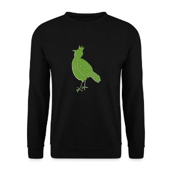 Vert oiseau - Sweat-shirt Unisexe - noir - Devant - Alina (178cm) & Michal (187cm)