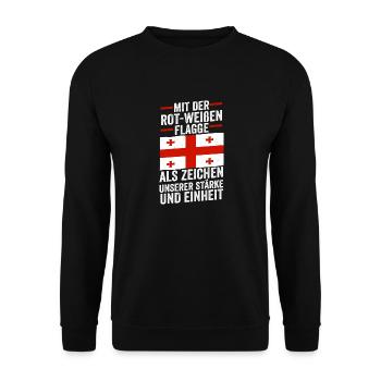 Georgian Georgia - Unisex Sweatshirt - black - Front - Alina (178cm) & Michal (187cm)
