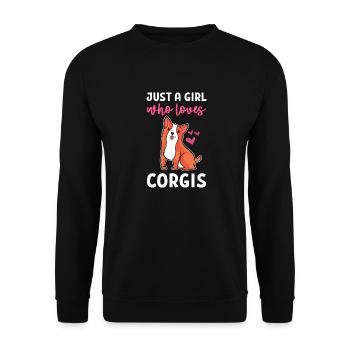 Corgi - Sweat-shirt Unisexe - noir - Devant - Alina (178cm) & Michal (187cm)