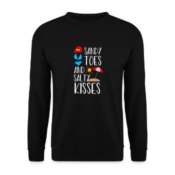 Sandy Toes and salty kisses - Unisex Sweatshirt - black - Front - Alina (178cm) & Michal (187cm)