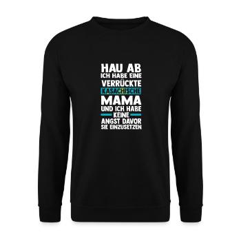 Kasachen Mama Mutter Kasachstan - Unisex Pullover - Schwarz - Vorne - Alina (178cm) & Michal (187cm)