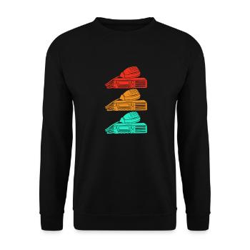 Amateur Radio Radio Antenna - Unisex Sweatshirt - black - Front - Alina (178cm) & Michal (187cm)