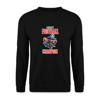 Fantasy Football Champion Bear - Unisex Sweatshirt - black - Front - Alina (178cm) & Michal (187cm)