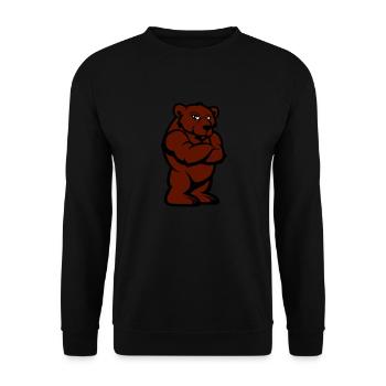 Bear Comic - Unisex Sweatshirt - black - Front - Alina (178cm) & Michal (187cm)