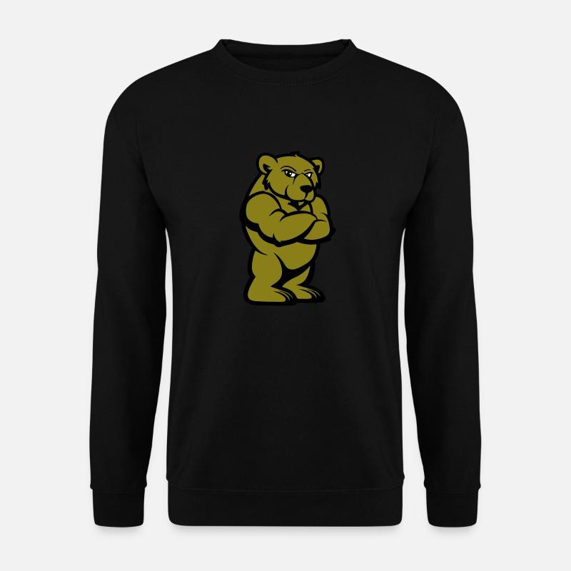 Bär Comic Braunbär - Unisex Pullover - Schwarz