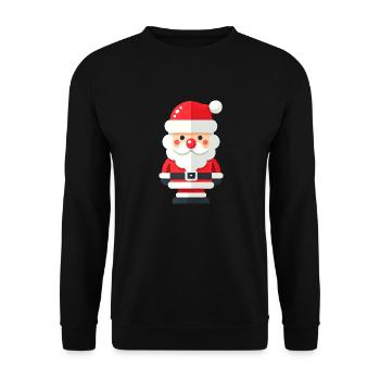 Weihnachtsmann - Unisex Pullover - Schwarz - Vorne - Alina (178cm) & Michal (187cm)