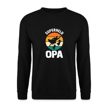 Grandpa Grandpa - Unisex Sweatshirt - black - Front - Alina (178cm) & Michal (187cm)