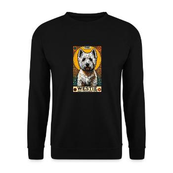 Westie - Unisex Sweatshirt - black - Front - Alina (178cm) & Michal (187cm)