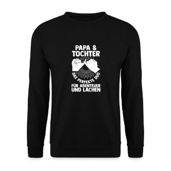 Dad And Daughter - Unisex Sweatshirt - black - Front - Alina (178cm) & Michal (187cm)