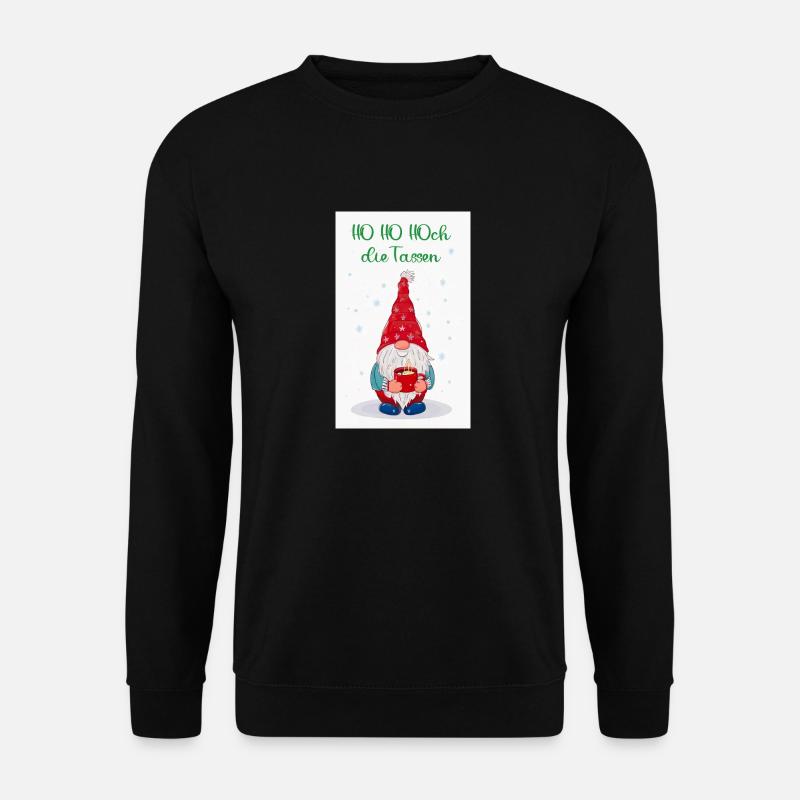 HO HO Hoch die Tassen Outfit Weihnachten Advent - Unisex Pullover - Schwarz
