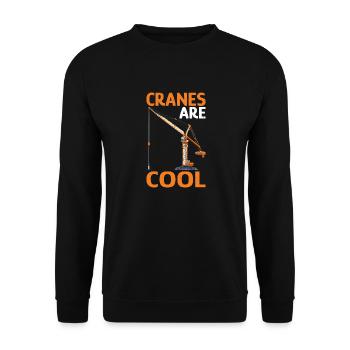 Cranes Are Cool - Unisex Pullover - Schwarz - Vorne - Alina (178cm) & Michal (187cm)