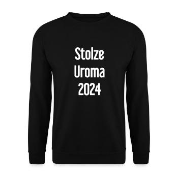 Fière arrière-grand-mère 2024 - Sweat-shirt Unisexe - noir - Devant - Alina (178cm) & Michal (187cm)