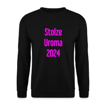 Fière arrière-grand-mère 2024 - Sweat-shirt Unisexe - noir - Devant - Alina (178cm) & Michal (187cm)