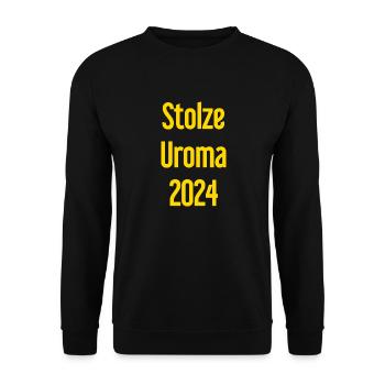 Fière arrière-grand-mère 2024 - Sweat-shirt Unisexe - noir - Devant - Alina (178cm) & Michal (187cm)