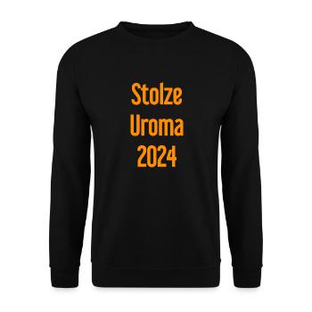 Fière arrière-grand-mère 2024 - Sweat-shirt Unisexe - noir - Devant - Alina (178cm) & Michal (187cm)