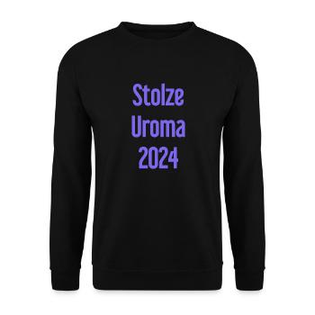 Fière arrière-grand-mère 2024 - Sweat-shirt Unisexe - noir - Devant - Alina (178cm) & Michal (187cm)