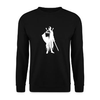 Old Sword Warrior Proud Knight Warrior - Unisex Sweatshirt - black - Front - Alina (178cm) & Michal (187cm)