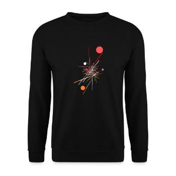 Multicolored Abstract Shards - Unisex Sweatshirt - black - Front - Alina (178cm) & Michal (187cm)
