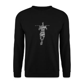 Gym Junkies Deadlift Swole Calisthenics - Unisex Sweatshirt - black - Front - Alina (178cm) & Michal (187cm)