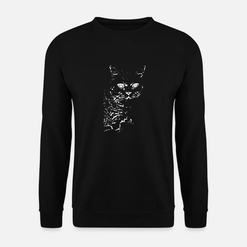 britisch Kurzhaar Katze Katze schwarz Katzen - Unisex Pullover - Schwarz