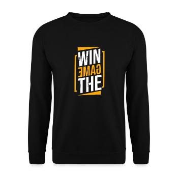 Win the Game – Gaming Victory Is Yours - Unisex Sweatshirt - black - Front - Alina (178cm) & Michal (187cm)