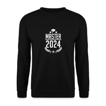 Abschluss 2023 - Master 2023 Studium Student Uni - Unisex Pullover - Schwarz - Vorne - Alina (178cm) & Michal (187cm)