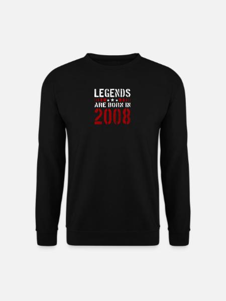LÉGENDES SONT EN 2008 T-SHIRT NÉ DE NOËL ANNIVERSAIRE - Sweat-shirt Unisexe - noir