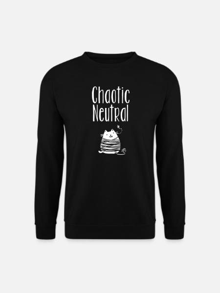 Pen and paper cat chaotic neutral - Unisex Pullover - Schwarz