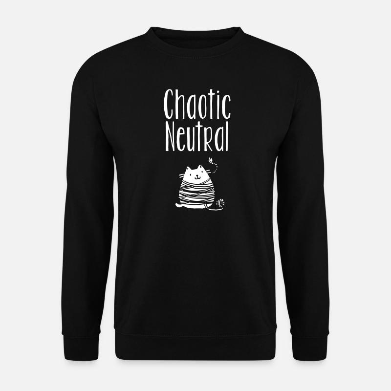 Pen and paper cat chaotic neutral - Unisex Pullover - Schwarz